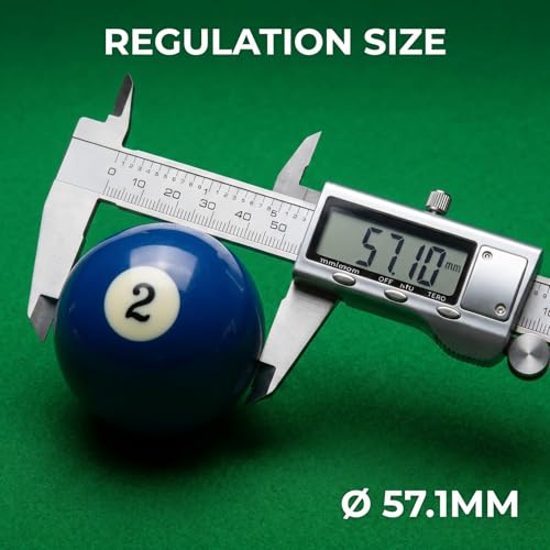 KONLLEN Single Replacement Pool Ball – 2-1/4" Regulation Size & Weight Billiard Ball Made of Phenolic Resin (Choose 1–15 or Cue Ball) - color: #2
