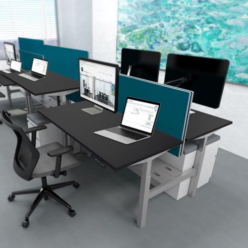 Kaboon Black Table Top 23.62" D x 59.1" W, Solid One-Piece Desktop, Universal Wood Countertop, Reversible Laminate Top, Double Desks, L-Desk DIY, for Home and Commercial - color: Black, size: 60x24