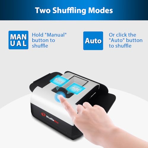 ShuffleBox S1 Automatic Card Shuffler with 2000mAh Rechargeable Built-in Battery, 2 Deck Ultra Quiet Shuffling Machine - color: Sfb-s1