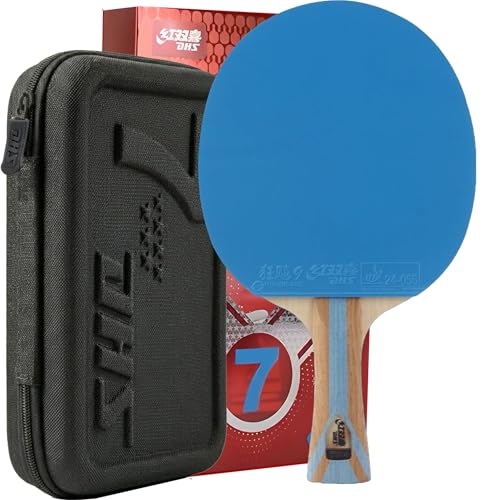 DHS Ping Pong Paddles Professional Level Table Tennis Rackets - ITTF Approved -Pro Ping Pong Paddle for Advanced Control & Speed - Table Tennis Racket for Offensive Players - color: Blue