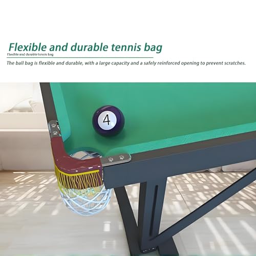 55" Foldable Billiard Table for Kids & Adults - Safe Anti-Collision Design, 330 Lbs Load Capacity, Includes Balls, Cues, Chalk & Brush - Portable Wooden Pool Table for Indoor Outdoor Use - size: 55inC