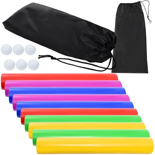 Team Building Activities, Group Game Kits for Office, Ice Breaker Activities with 20 Half Pipes, 6 Golf Balls, 2 Storage Bags, Family Reunion Game, Field Day Outdoor Sports for Adult Teen Kid
