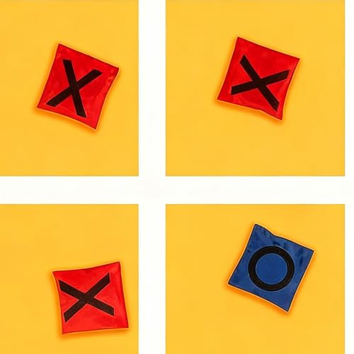 Bean Bag Toss Game, Interactive Carnival Toy, 35.83x35.83x0.79 Inches Set with Outdoor Use, Can Toss Aid, Family Party Prep with Easy Handling, Home Accessories for Camping Yard Garden Backyard Beach