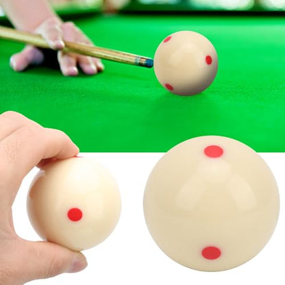 Billiard Cue Ball, 57.2mm Standard Training Pool Ball Dot Spot Pool Table Accessories for Billiard Games Sports - color: Red Dot