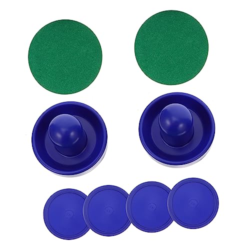 Toyvian Air Hockey Pusher and Puck Set 76mm Replacement Accessories for Game Tables Sturdy Plastic Suitable for Boys and Girls and Adults