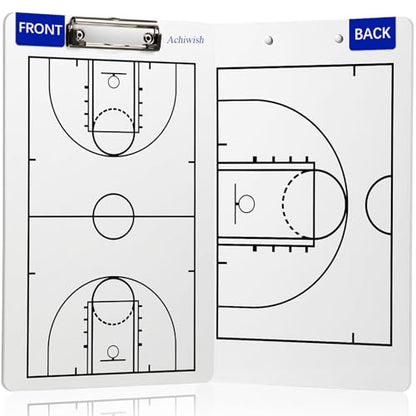 Premium Clipboard for Coaches, Durable Dry Erase WhiteBoard, Simplicity Sharpens Focus, Tactical Coaching Clip Boards, Sporting Goods Clipboards(Basketball) - style: Basketball