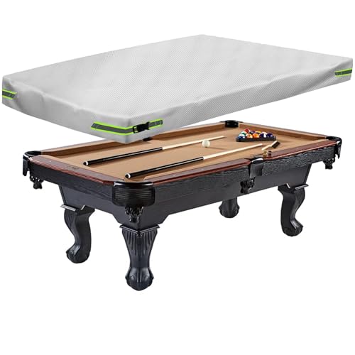 Pool Table Cover - Billiard Table Cover, 600D Waterproof Covers for Billiard Pool Table, Heavy Duty Scratched-Free UV Protection Snooker Furniture Table Cover - color: Grey, size: 7ft