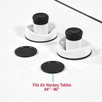 MD Sports Air Hockey Table with Arcade Electronic Scorer, Perfect for Family Game Rooms - style: Large Table Puck Set