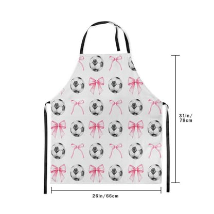 Manfei Blue Bowknot Kids Kitchen Apron - color: Black