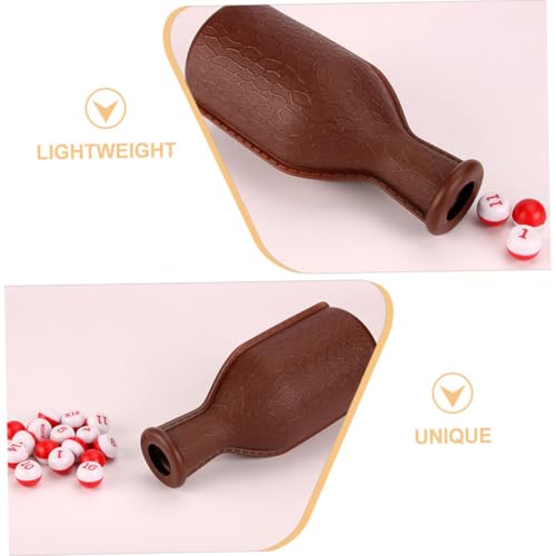 Toyvian 2pcs Billiard Dice Shaker Bottle Set – Plastic Billiard Ball Props for Pool Games – Portable Party Dice Props for and Snooker Entertainment