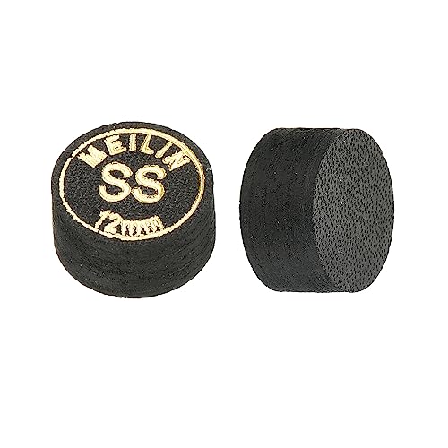 M METERXITY Pool Cue Tips - Laminated Billiard Cue Tips Multiple Layer Faux Leather Apply to Pool Cues/Snooker - size: 12mm, style: Super Soft
