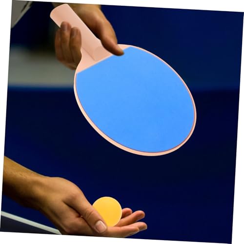 KOMBIUDA Outdoor Table Tennis Set with Elastic Pong Balls Ergonomic Plastic Paddles Comfortable Grip for Outdoor Pong Games and Competitive Play Includes Long-Handle Rackets and Bright