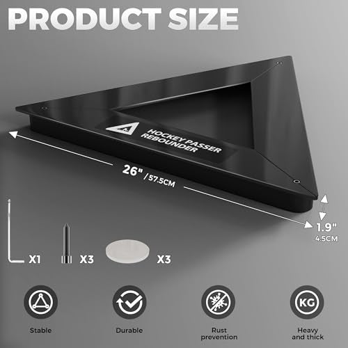 Hockey Passer Rebounder,Heavy Duty Hockey Training Equipment,Hockeys Training Aids for Improves Passing,Shooting,and Stickhandling Skills,Use On and Off The Ice-Length 26 inch, Puck Control