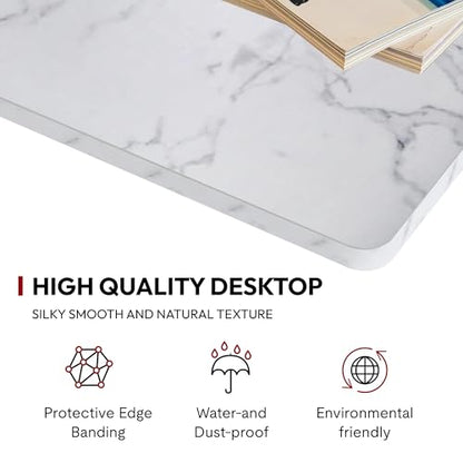 SANODESK Universal Tabletop 48"x30"x1" Thickness One-Piece Table Top Rectangular Particle Board for Standing Desk and Home Office Countertop DIY,Marble Grey Desk Top - color: Marble Grey, size: 48*30*1 Inch