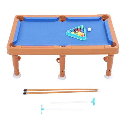 Mini Pool Table for Kids, Multifunctional Portable Tabletop Pool Table Toy, Small Billiards Game with 16 Balls, 2 Sticks and Rack for Indoor Entertainment and Travel