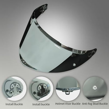 AGV K6 and K6S Visor (Bright silver color) - color: Bright Silver Color
