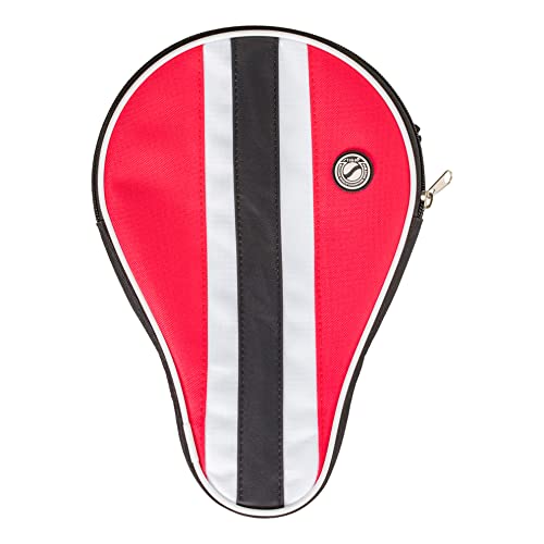 STIGA Ping Pong Paddle Cover – Padded Table Tennis Racket Case with Heavy-Duty Vinyl Construction, Zipper Closure, Reinforced Edge Protection for Travel and Storage - color: Red