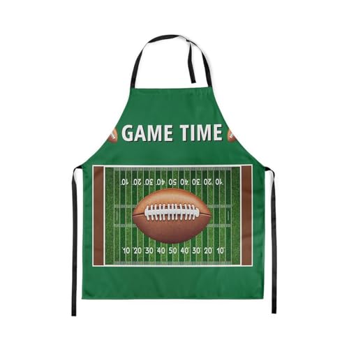 Manfei Baseball Kids Kitchen Apron - color: Fashion Green