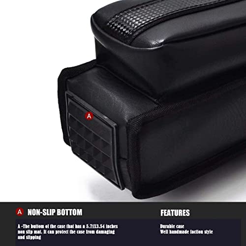Champion 2X2,2X3,3X4 Nylon/Leatherette Billiard Pool Cue Stick Hard Case - color: Black Leatherette, size: 3X4 pool case