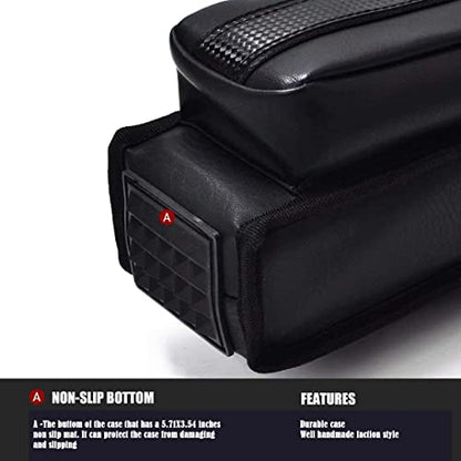 Champion 2X2,2X3,3X4 Nylon/Leatherette Billiard Pool Cue Stick Hard Case - color: Black Leatherette, size: 3X4 pool case