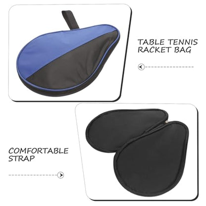 POPETPOP Table Tennis Paddle Bag with Sturdy Gourd Shape, Blue Portable Storage Case for Paddle and Balls, Reusable Organizing Bag for Casual Activities and Outdoor Use
