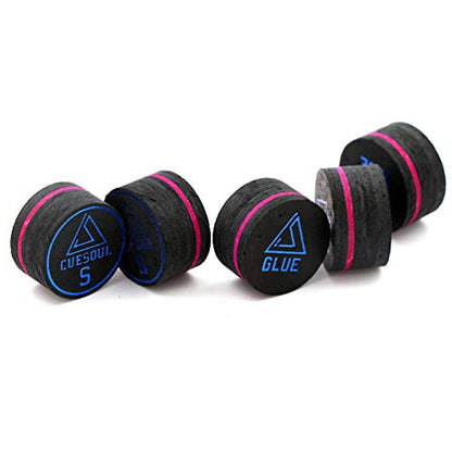 CUESOUL Cue Tips-Pool Cue Tip/Snooker Cue Tip/Glue on Tip - color: Pool cue tip-S