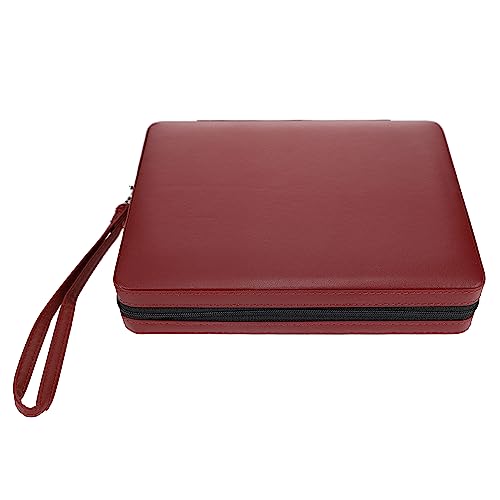 WE Games Backgammon Set, Board Games for Adults - Travel Games - Magnetic with Burgundy Leatherette Backgammon Board and Carrying Strap - Travel Backgammon Sets for Adults - color: Burgundy