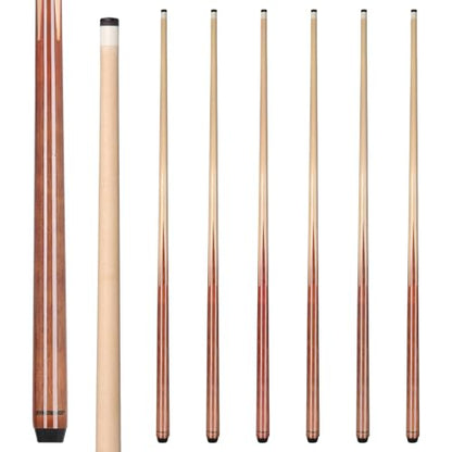 Pool Cue Stick Set of 6: 36" 42" 48" 52" 57" 13mm Tips Maple&Maras Wooden 1-Piece Billiard Cue Sticks, Pool Sticks for Adults Kids Beginners Billiards House Bar Small Space Pool Tables
