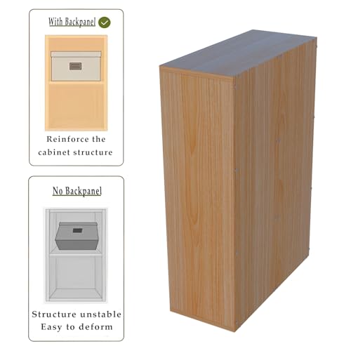 OSCHF 6-Cube Storage Shelf Bookcase, Oak - color: Oak, size: 6-Cube