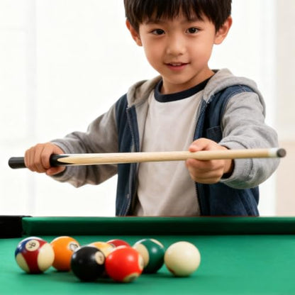 2PCS Children's Billiard Stick Short Billiard Cue Reusable Mini Pool Cue Space Short Pool Mini Table Game Sticks Maple Wood Accessories 48cm