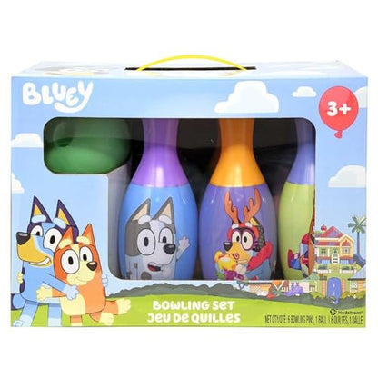 Bluey Bowling Set for Kids - Playset Bundle with Bluey Bowling Toys Games Activities with Stickers, More | Bluey Outdoor Games for Boys, Girls