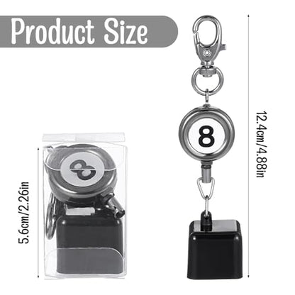 Snooker Chalk Holder Billiards Pool Cue Chalk Holder Billiard Snooker Accessories with Retractable Key Ring