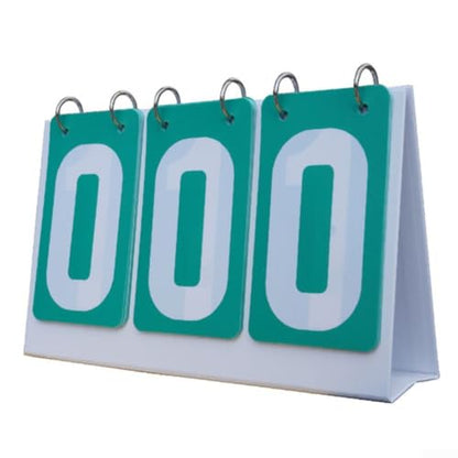 Minhe Portable Table Top Flip Board Scorekeeping Scoreboard Flipper Waterproof Solution Lightweight Suitable Scoreboard For Basketball Tennis Sports(Green)