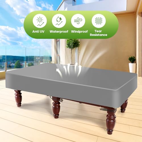 K-Musculo Pool Table Cover, 420D Billiard Table Cover, Waterproof and Tearproof,6.5/7/7.5/8/8.5/9 FT - size: 7.5FT-(96"L x 54"W x 8"H)