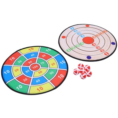 Sticky Dartboard and Sticky Ball Set, 2pcs 42cm Throwing with -and-Loop Target, Educational Indoor Throw for Boys and, Portable Game Set