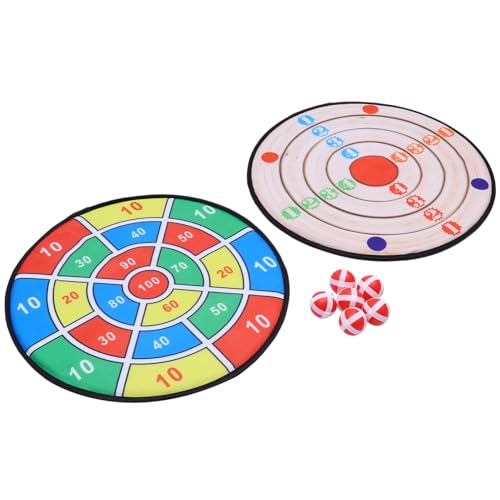 Sticky Dartboard and Sticky Ball Set, 2pcs 42cm Throwing with -and-Loop Target, Educational Indoor Throw for Boys and, Portable Game Set