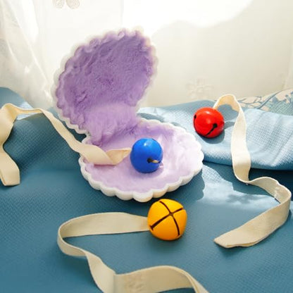Yellow Bell with Ribbon, Montessori Baby Toy - color: Yellow