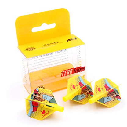 CUESOUL TERO AK4 Dart Flight Standard Shape/Shield Shape/Diamond Shape - color: Standard Shape-Yellow Sexy Beauty