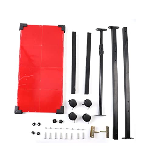 Table Tennis Rebound Board Rebounder with 8 Rubbers, Improved 2nd Generation Pingpong Return Board Self Training Equipment, Strong Steel Frame & Wheels (Stand Model) - style: 66 x 33cm - Stand Model