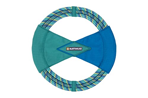 Ruffwear, Pacific Ring Dog Toy, Interactive Fetch and Tug Toy for Playing and Training, Aurora Teal - color: Aurora Teal