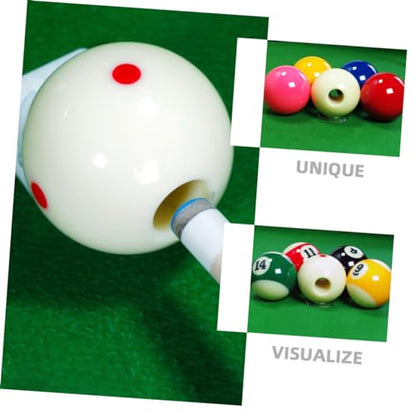 VICASKY Professional Billiard Practice Cue Ball Set 8-Ball Training Balls with Dots Pattern Sturdy Resin Material for Enhanced Aiming for Pool Players