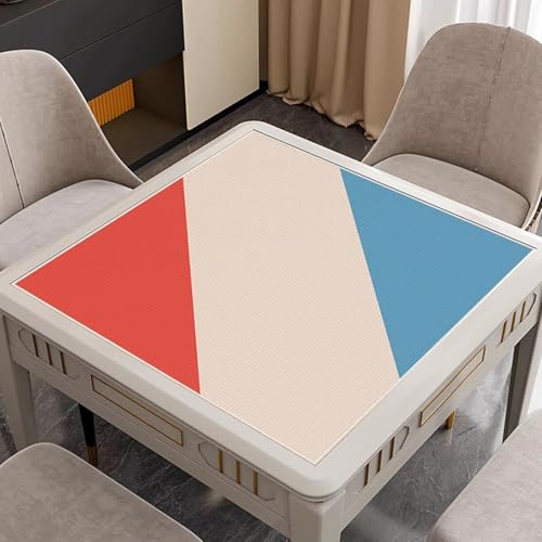 Card Gaming Mat Table Top Cover Topper Card Game Mat Square Mahjong Table Cover Mahjong Mat with Carrying Bag(Blue,60cm/23.6in) - color: Blue, size: 60cm/23.6in