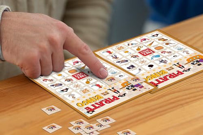 Pirate Party Game - Bingo Cards for Adults, 24 Players - color: Pirate