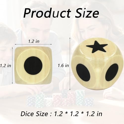 Left Right Dice Games Dice Set Toys Board Table Games for Adults Teens Kids Family Party Travel Thanksgiving Christmas Stocking Stuffers Gamer Fun Gifts (Black) - color: Black