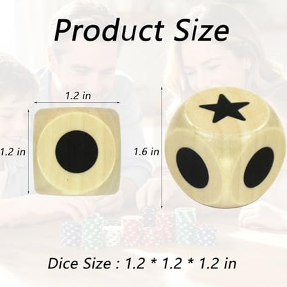Left Right Dice Games Dice Set Toys Board Table Games for Adults Teens Kids Family Party Travel Thanksgiving Christmas Stocking Stuffers Gamer Fun Gifts (Black) - color: Black