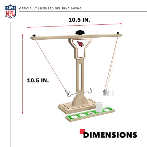 Wild Sports NFL Wooden Ring Swing Battle - Head-to-Head Ring Toss Hook & Ring Game for NFL Fans