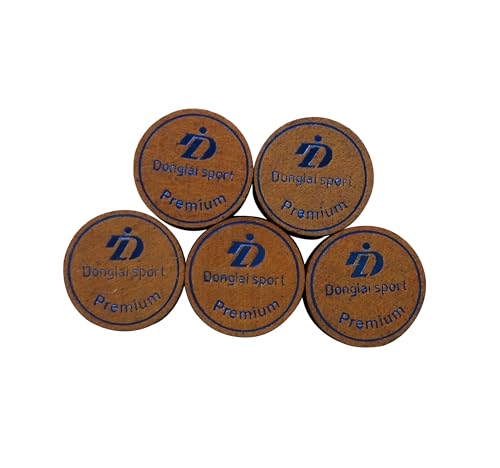5PCS Packed Premium Laminated Billiard Cue Tips, Laminated Pool Cue Tips, Max Grip Power Cue Tips - size: M Hardness