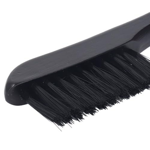 Wooden Billiards Pool Table Brush Set - Wood Handle Rail & Felt Cleaner with Soft Nylon Burshes for Home, Bar & Game Rooms - color: Black