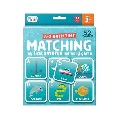 Chuckle & Roar Bath Matching Memory Game for Kids Ages 3+ – Water-Safe Foam Alphabet Matching Game for Toddlers, Bathtub & Pool Learning Fun - color: Bath Matching