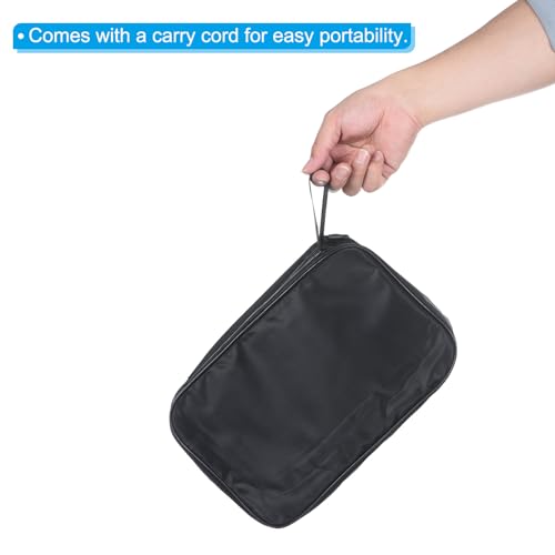 PATIKIL 11" x 7" Ping Pong Paddle Case, Table Tennis Racket Case Soft Cover Container Bag for Sports Accessories, Black